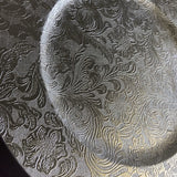 Charger Plate - Silver Damask