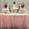 Table Skirting - tulle Pink