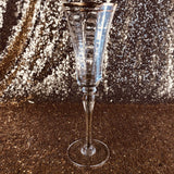 Glass - champagne Gold Rim