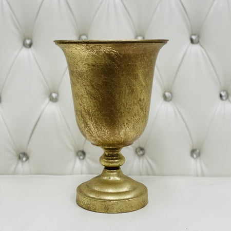 Trumpet Vase - Gold & Crystal