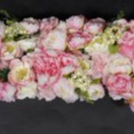 Floral Runner 1 metre pink white