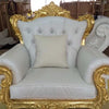 Sofa -Single Seater Gold and White