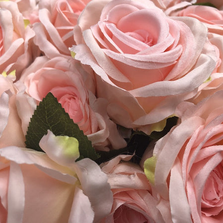 Floral centrepiece -Peach and White