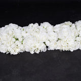 floral runner 1m white