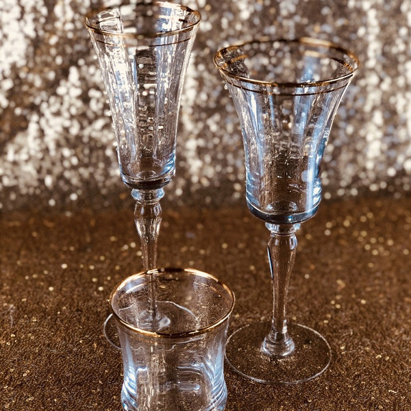 Glass - tumbler Gold Rim