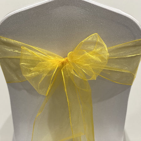 Organza Embroided Sash - Red