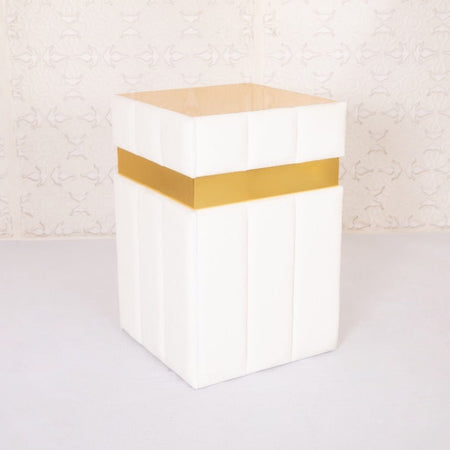 Table -white gold lattice