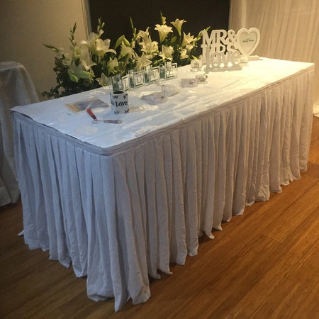 Table Skirting - fitted White
