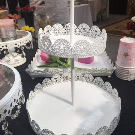 Cupcake Stand - Silver Lattice