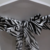 Satin Sash - Zebra Print