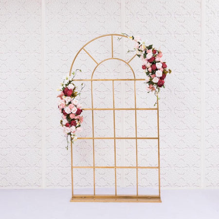 Floral arch package pink peach red