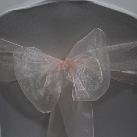 Organza Embroided Sash - Red
