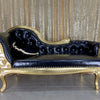 Chaise Lounge - Black and Gold