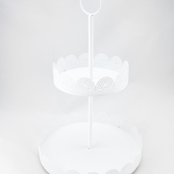 Cupcake Stand  - White Lattice