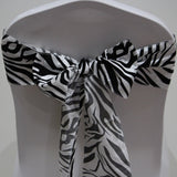 Satin Sash - Zebra Print