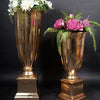 Floor vase -gold fluted