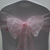 Organza Embroided Sash - Pink