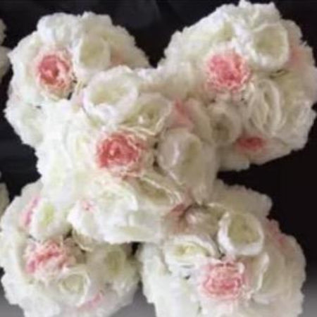 Floral centrepiece -Peach and White