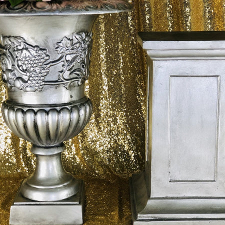 Vintage Urn and Pedestal - White