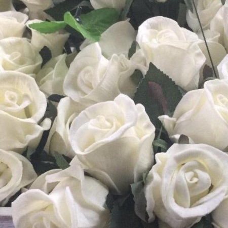 Floral centrepiece -Peach and White