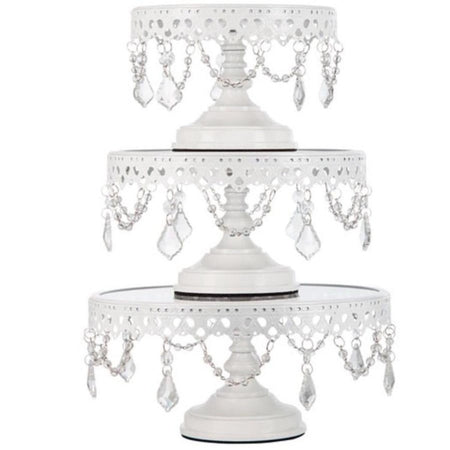 Cake Stand - Antique Silver Mirror - Large