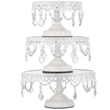 Cake Stand - White Diamonte