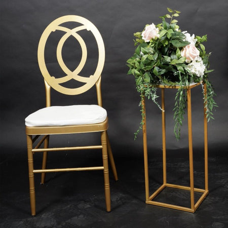 Stool Black  with Gold Frame