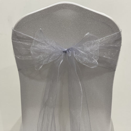Organza Sash - Silver