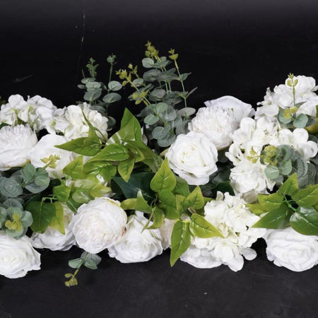 Floral  Panel- pink white