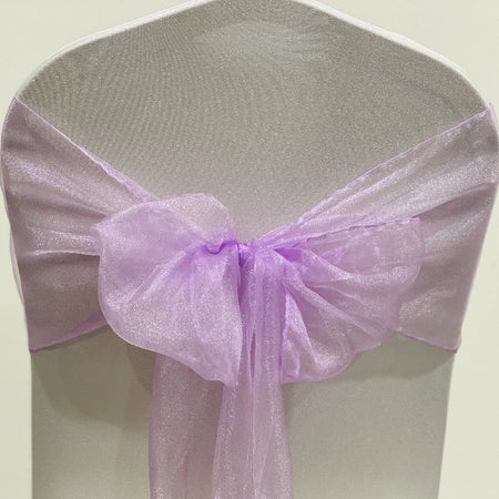 Organza Embroided Sash - Red