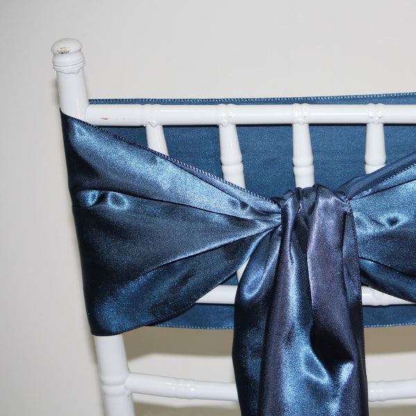 Satin Sash - Navy