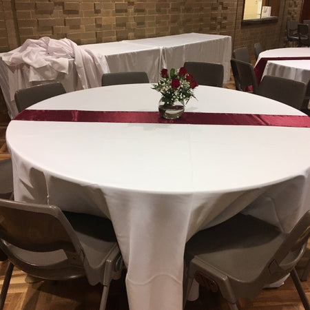 Tablecloth -Round overlay Maroon Satin