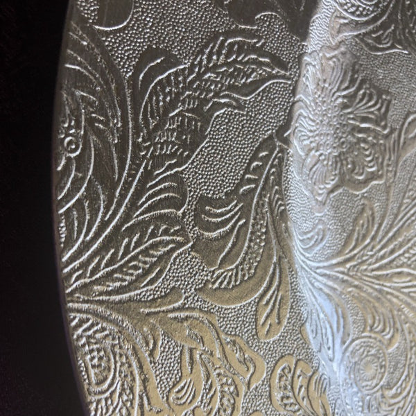 Charger Plate - Silver Damask