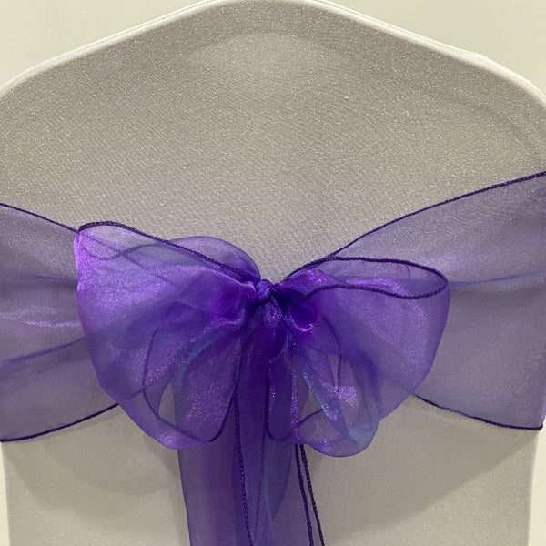 Organza Sash - Purple