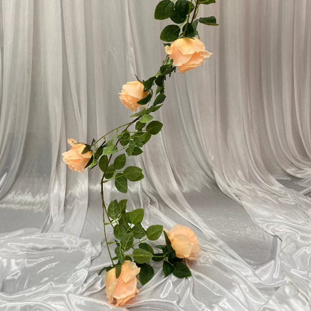 Floral  Panel- pink white