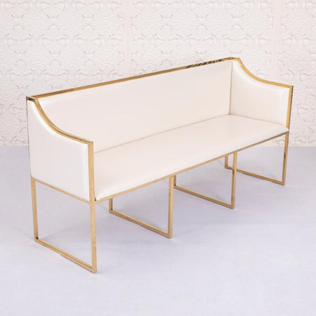 Sofa -Single Seater Gold and White