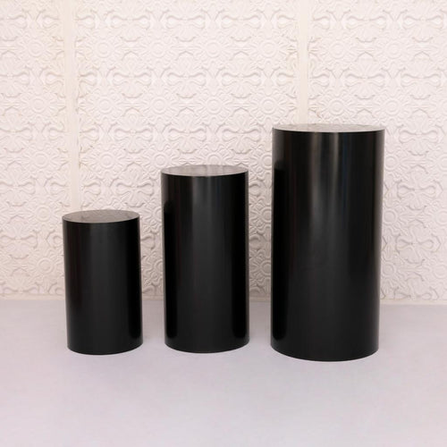 plinth black round 3 pce