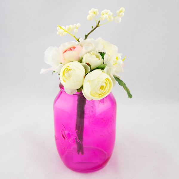 Vase - mason Pink
