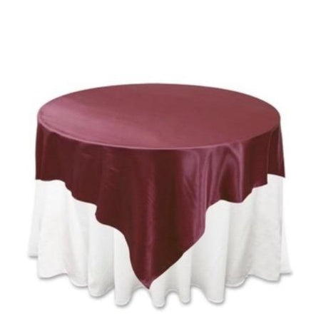 Tablecloth round-white satin or