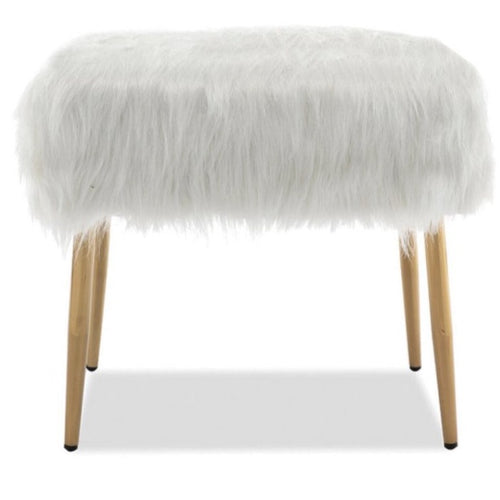 Stool -white fluffy