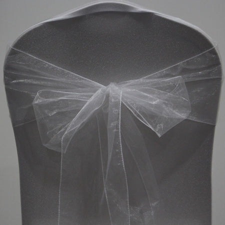 Organza Sash - Silver