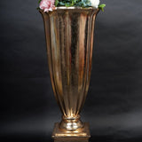 Floor vase -gold fluted