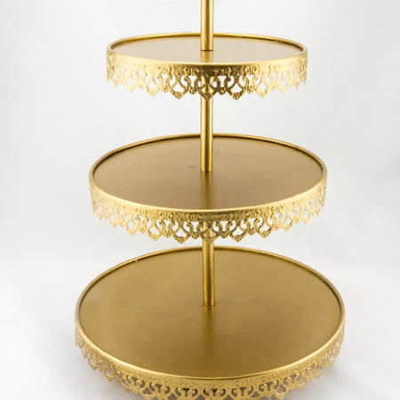 Cupcake Stand - Gold Mirror - 3 Tier
