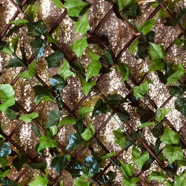 Lattice Backdrop - Green Ivy