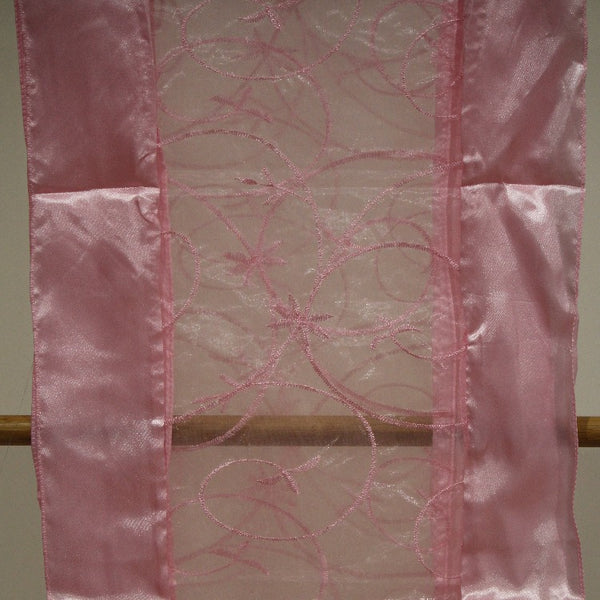 Table Runner -embroidery pink