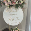 Welcome board -round  acrylic white