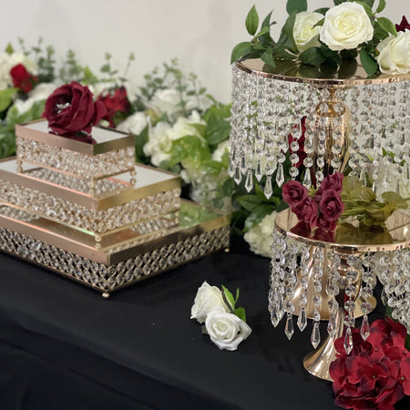 Cake Stand - Rose Gold Mirror