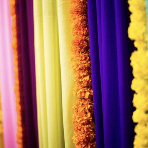 Curtain - rainbow chiffon