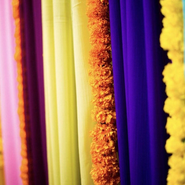 Curtain - rainbow chiffon