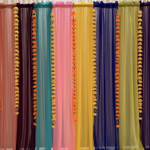 Curtain - rainbow chiffon